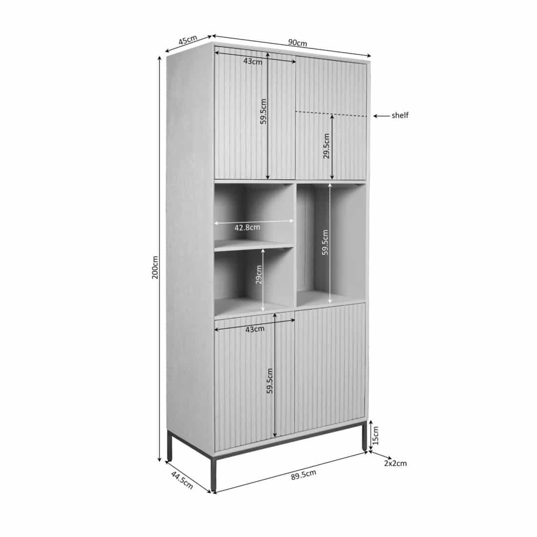 Starfurn Vakkenkast Madison Brown 90 Cm