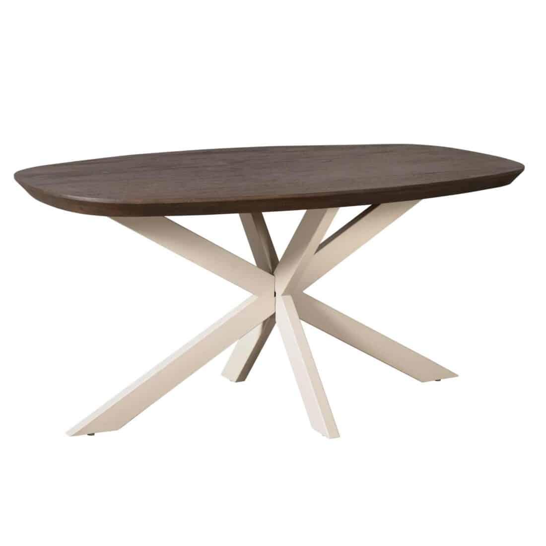 Starfurn Eettafel Madison Brown 160 Cm Deens Ovaal Poot Sand