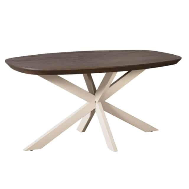Starfurn Eettafel Madison Brown 160 Cm Deens Ovaal Poot Sand
