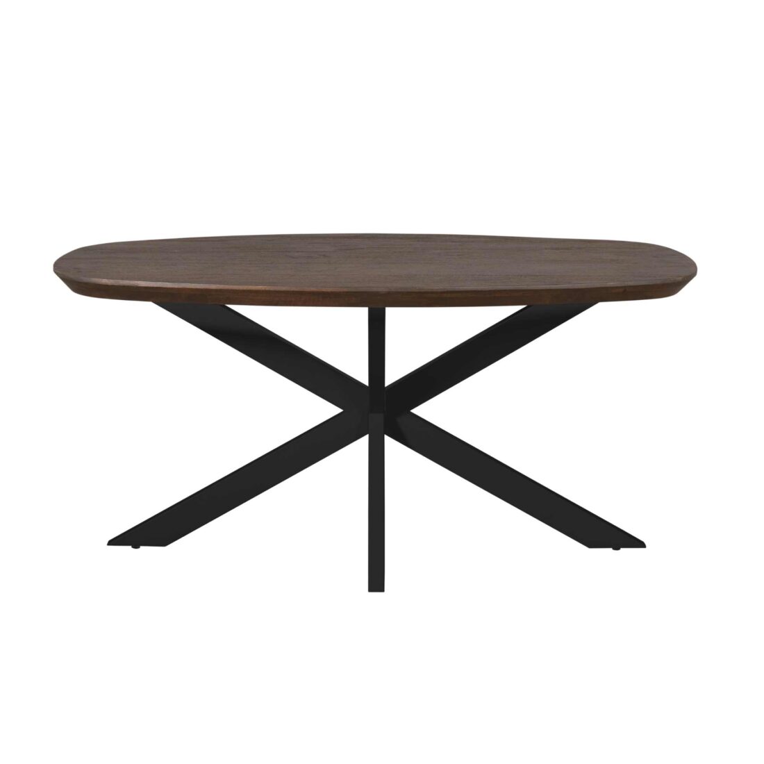 Starfurn Eettafel Madison Brown 160 Cm Deens Ovaal Poot Black