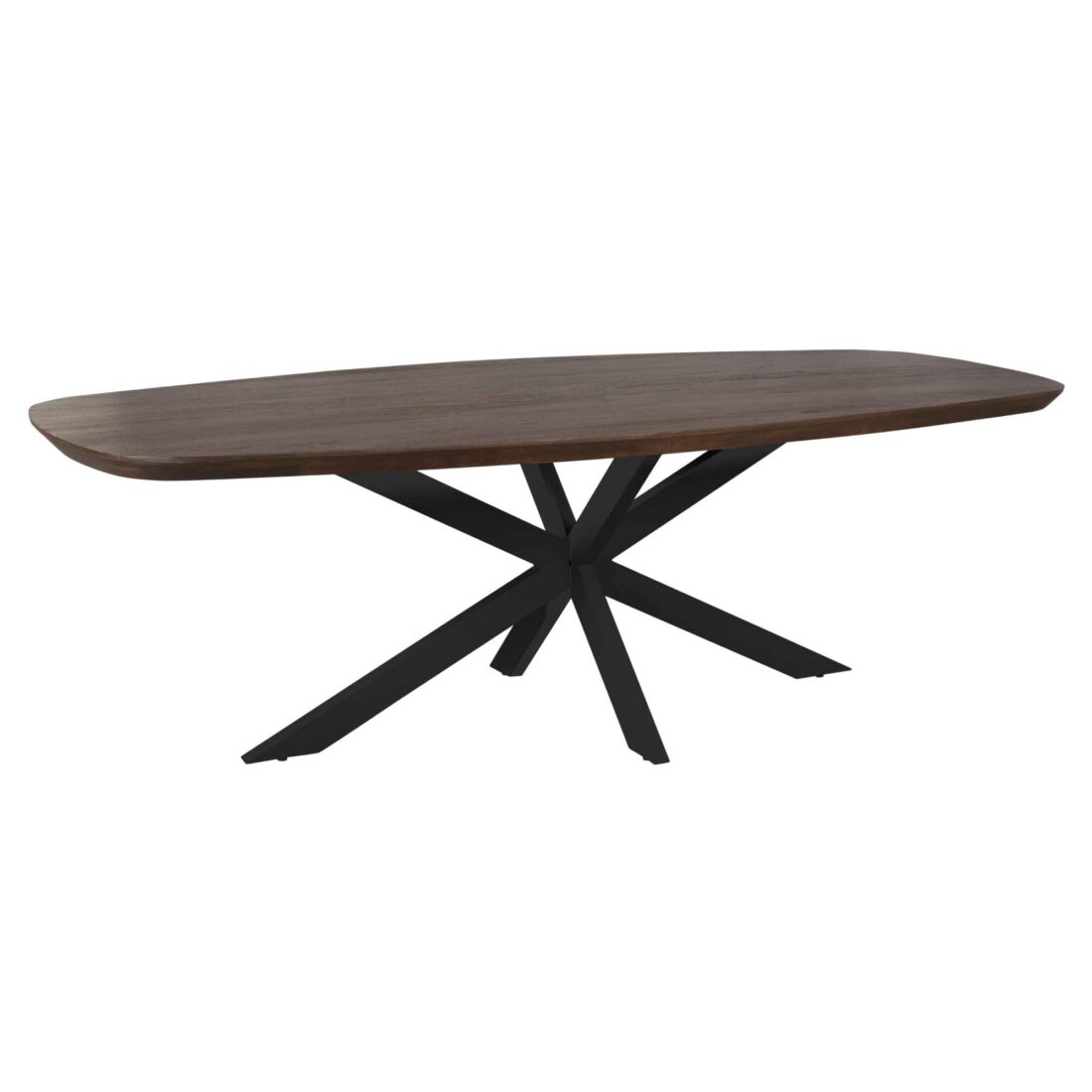 Starfurn Eettafel Madison Brown 200 Cm Deens Ovaal Poot Black