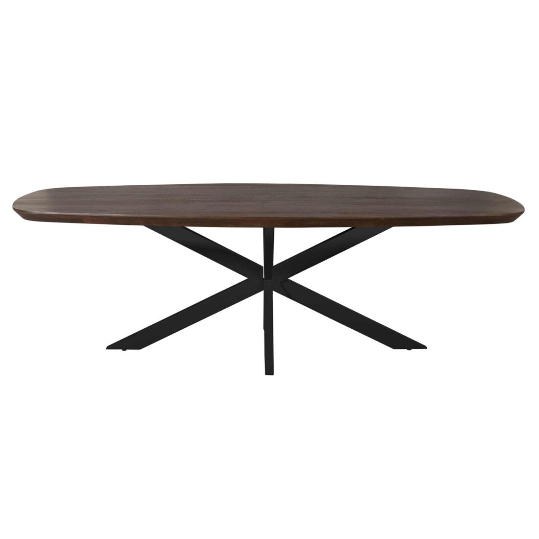 Starfurn Eettafel Madison Brown 200 Cm Deens Ovaal Poot Black