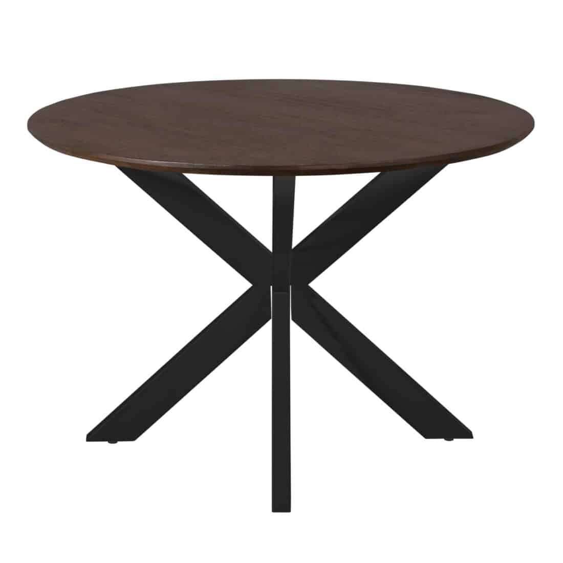 Starfurn Eettafel Madison Brown 110 Cm Poot Black