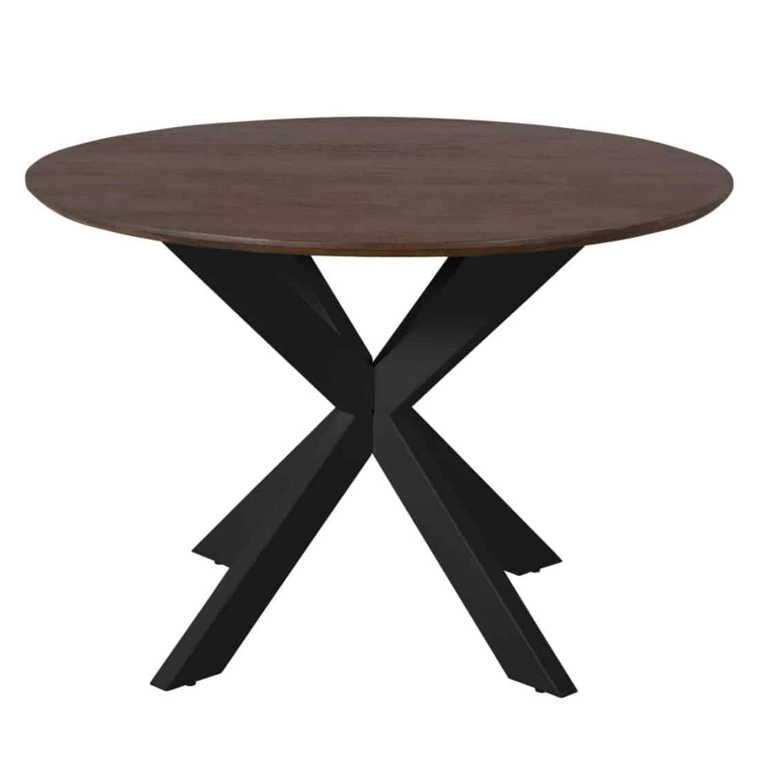 Starfurn Eettafel Madison Brown 110 Cm Poot Black
