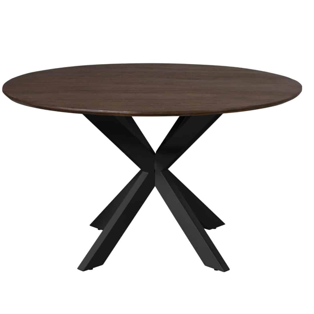 Starfurn Eettafel Madison Brown 150 Cm Poot Black