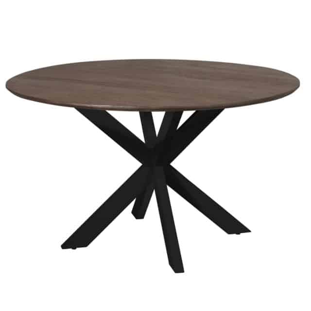 Starfurn Eettafel Madison Brown 150 Cm Poot Black