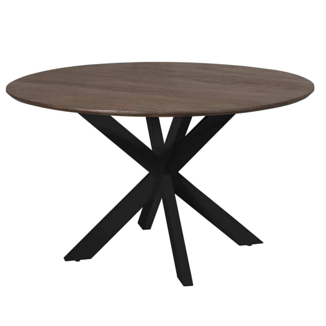 Starfurn Eettafel Madison Brown 130 Cm Poot Black