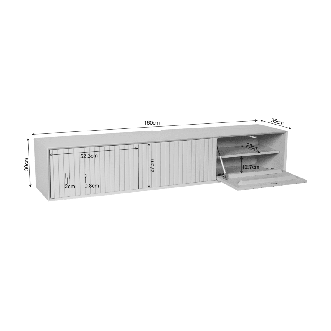 Starfurn Zwevend Tv Meubel Madison Brown 160 Cm