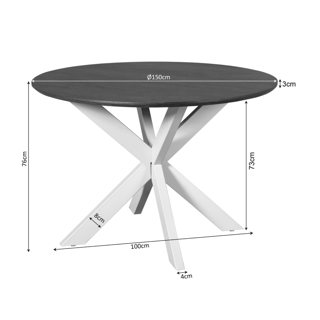 Starfurn Eettafel Madison Natural 150 Cm