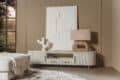 Tower Living tv meubel Corbetta 200x45x45 cm mangohout stone finish