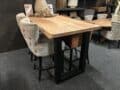 SHOWMODEL UrbanSofa Bruuts bartafel Rechthoek Live Edge 200 cm metaal U-poot laag Acacia Matt Lacquer
