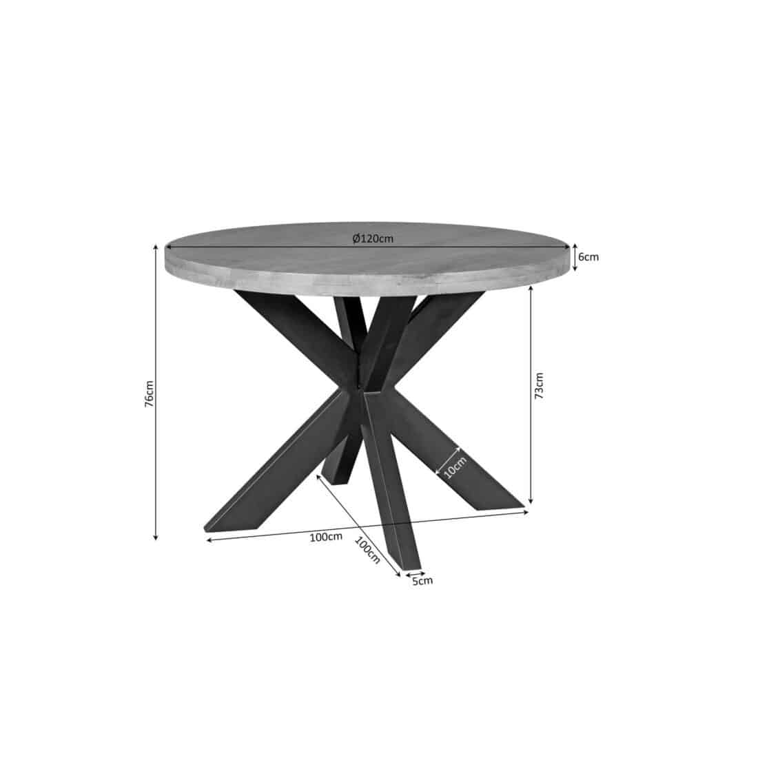 Starfurn Eettafel Denver 110 Cm Rond
