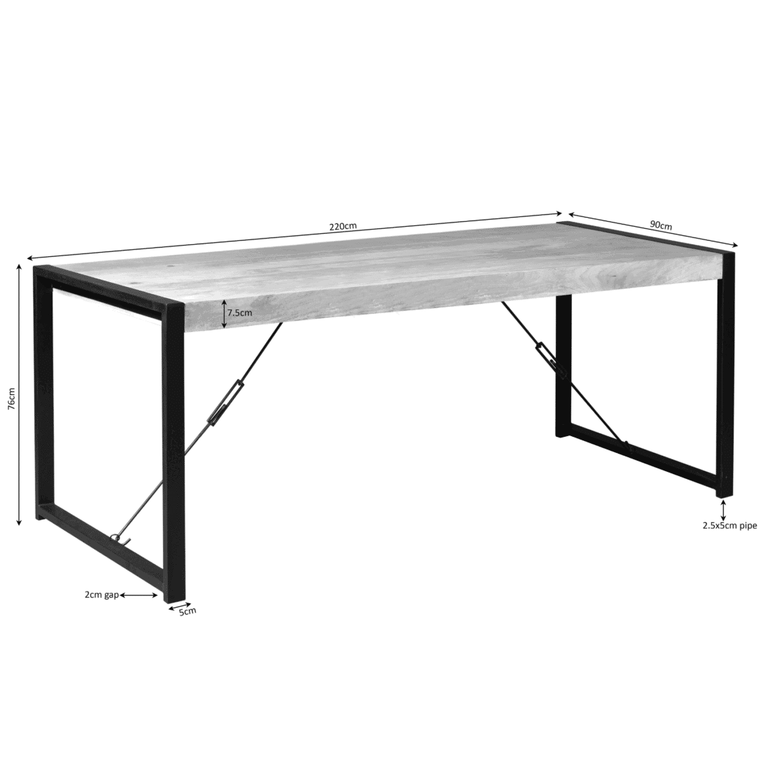 Starfurn Eettafel Boaz 220 Cm
