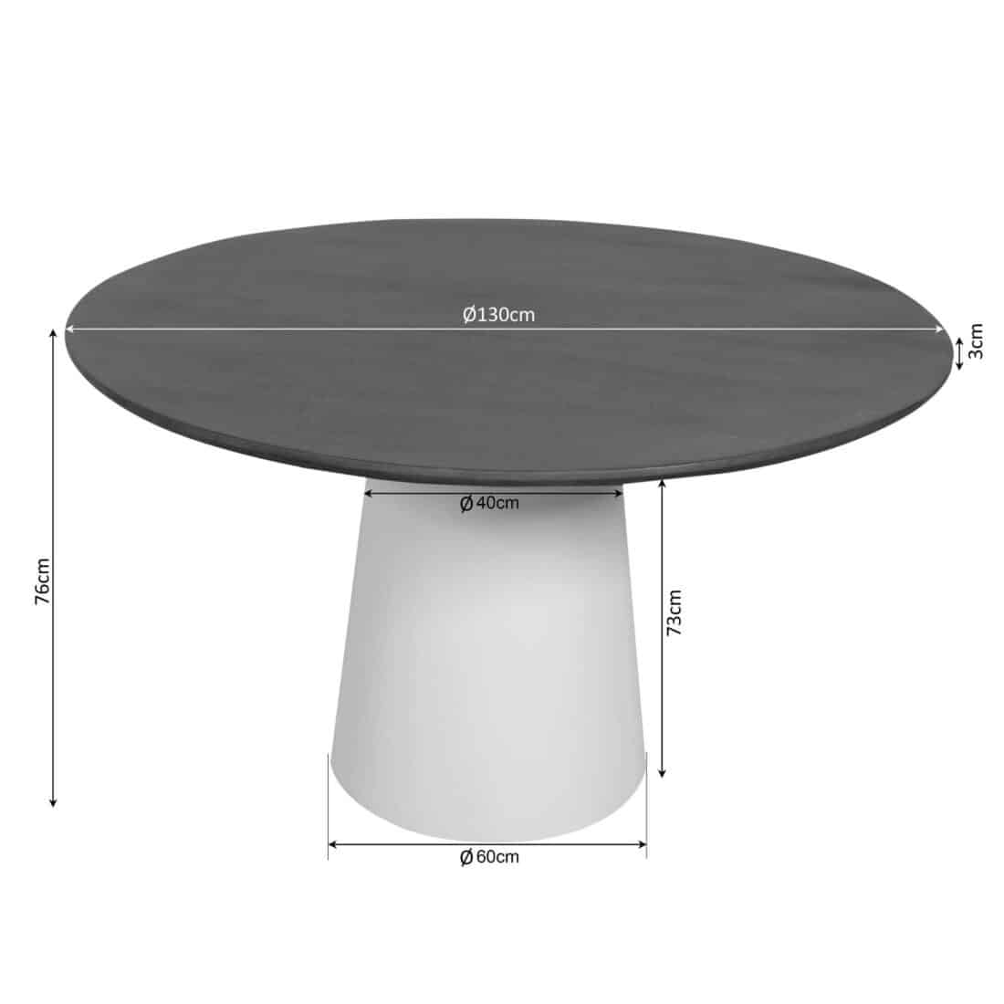 Starfurn Eettafel Madison Natural 130 Cm Kolom Poot Starfurn Eettafel Madison Natural 130 Cm Kolom Poot