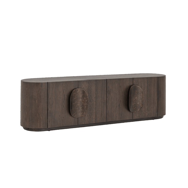 Tower Living tv meubel Allure 180x40x50 cm donkerbruin acacia