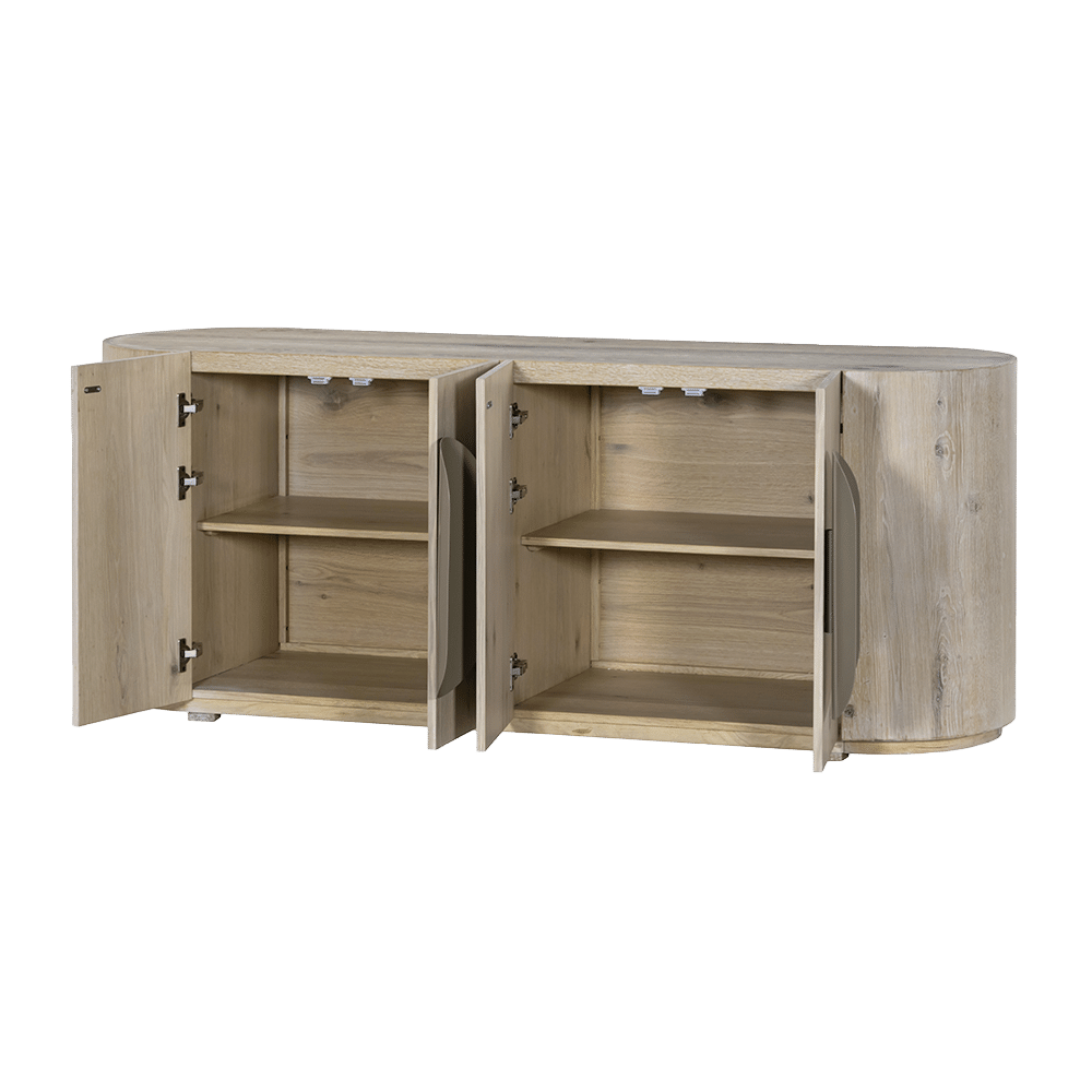 open Tower Living dressoir Allure 180x50x70 cm white wash eiken