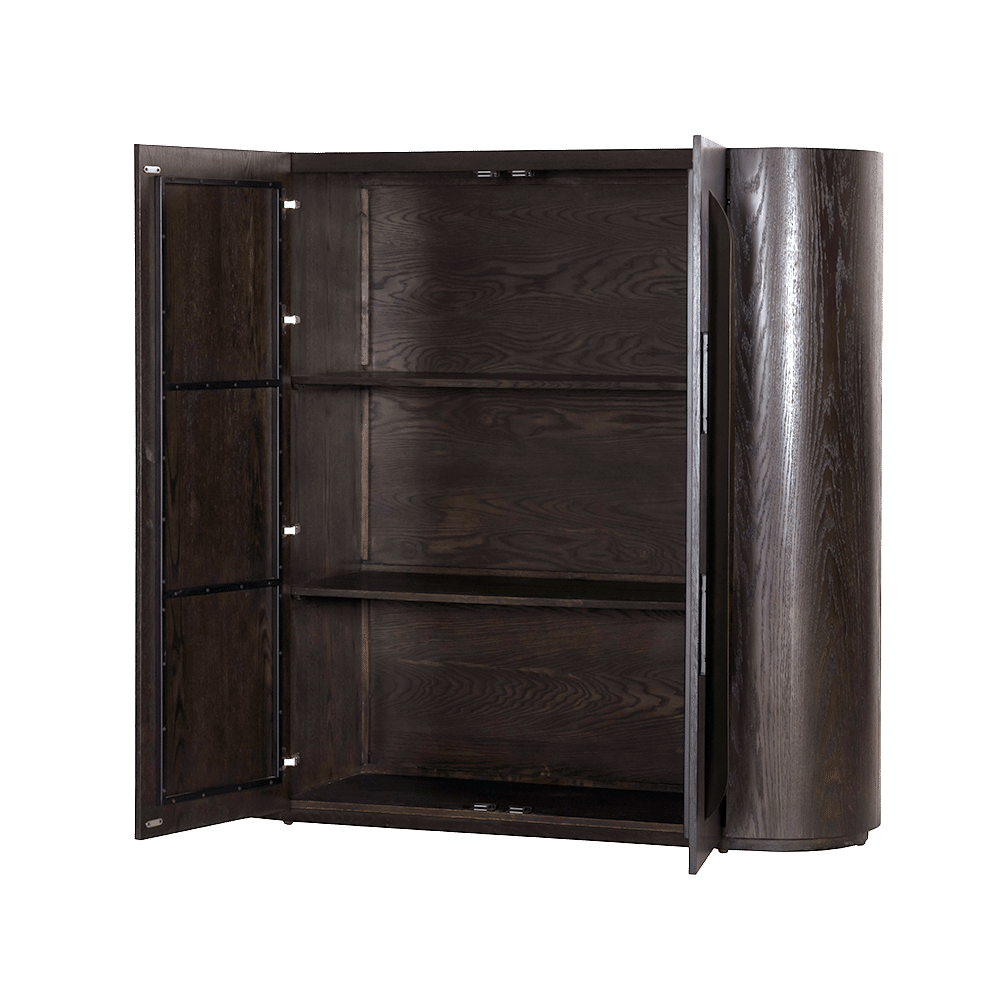 open Tower Living opbergkast Allure 150x50x140 cm donkerbruin eiken