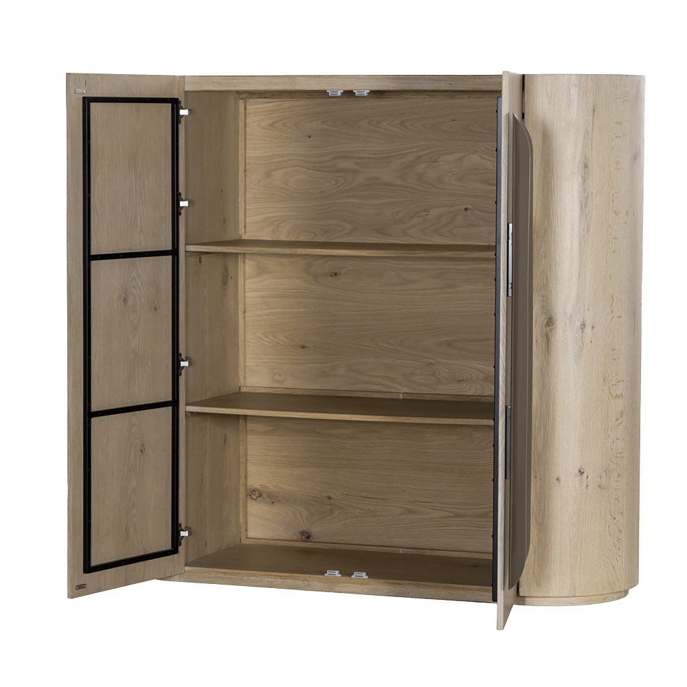 open Tower Living opbergkast Allure 150x50x140 cm white wash eiken