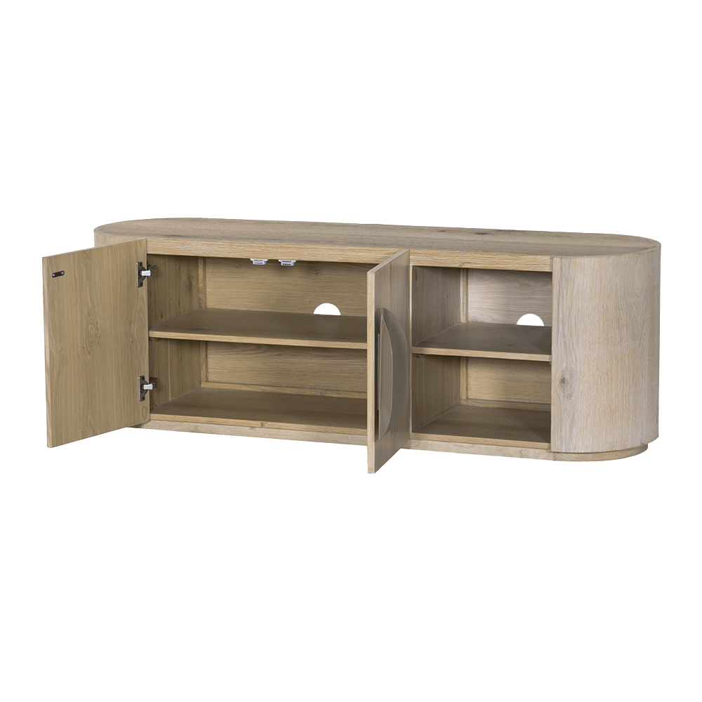open Tower Living tv meubel Allure 150x40x50 cm white wash acacia