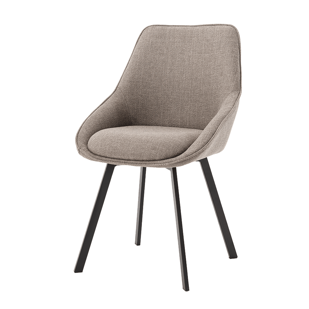 Tower Living eetkamerstoel Borgo draaibaar beige-grijs Tower Living eetkamerstoel Borgo draaibaar beige-grijs