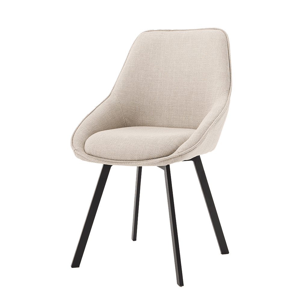 Tower Living eetkamerstoel Borgo draaibaar beige Tower Living eetkamerstoel Borgo draaibaar beige