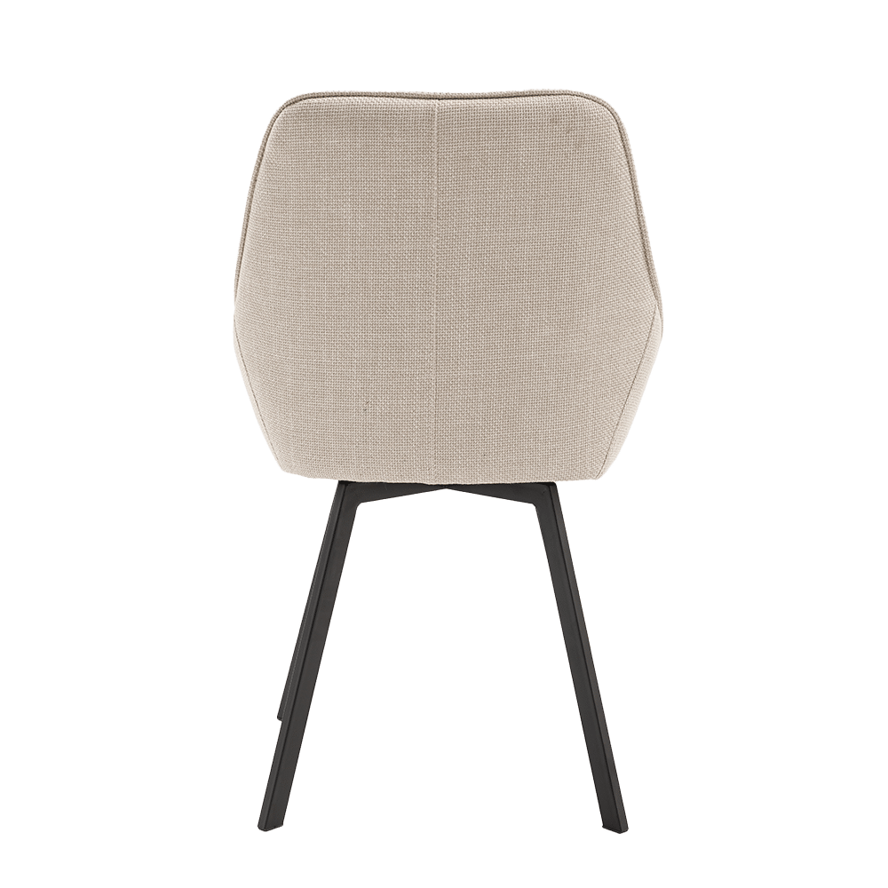 achterkant Tower Living eetkamerstoel Borgo draaibaar beige achterkant Tower Living eetkamerstoel Borgo draaibaar beige