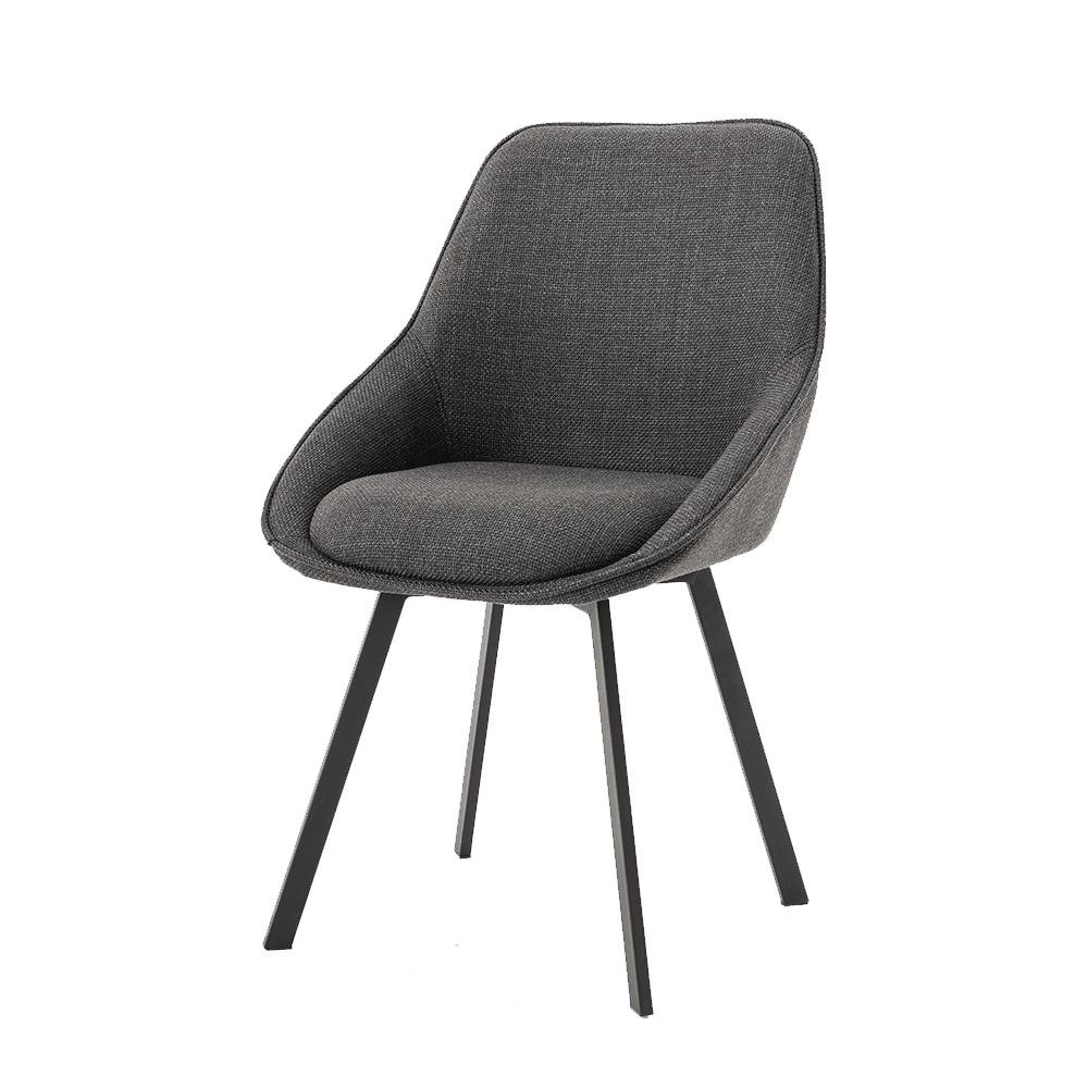 Tower Living eetkamerstoel Borgo draaibaar antraciet Tower Living eetkamerstoel Borgo draaibaar antraciet