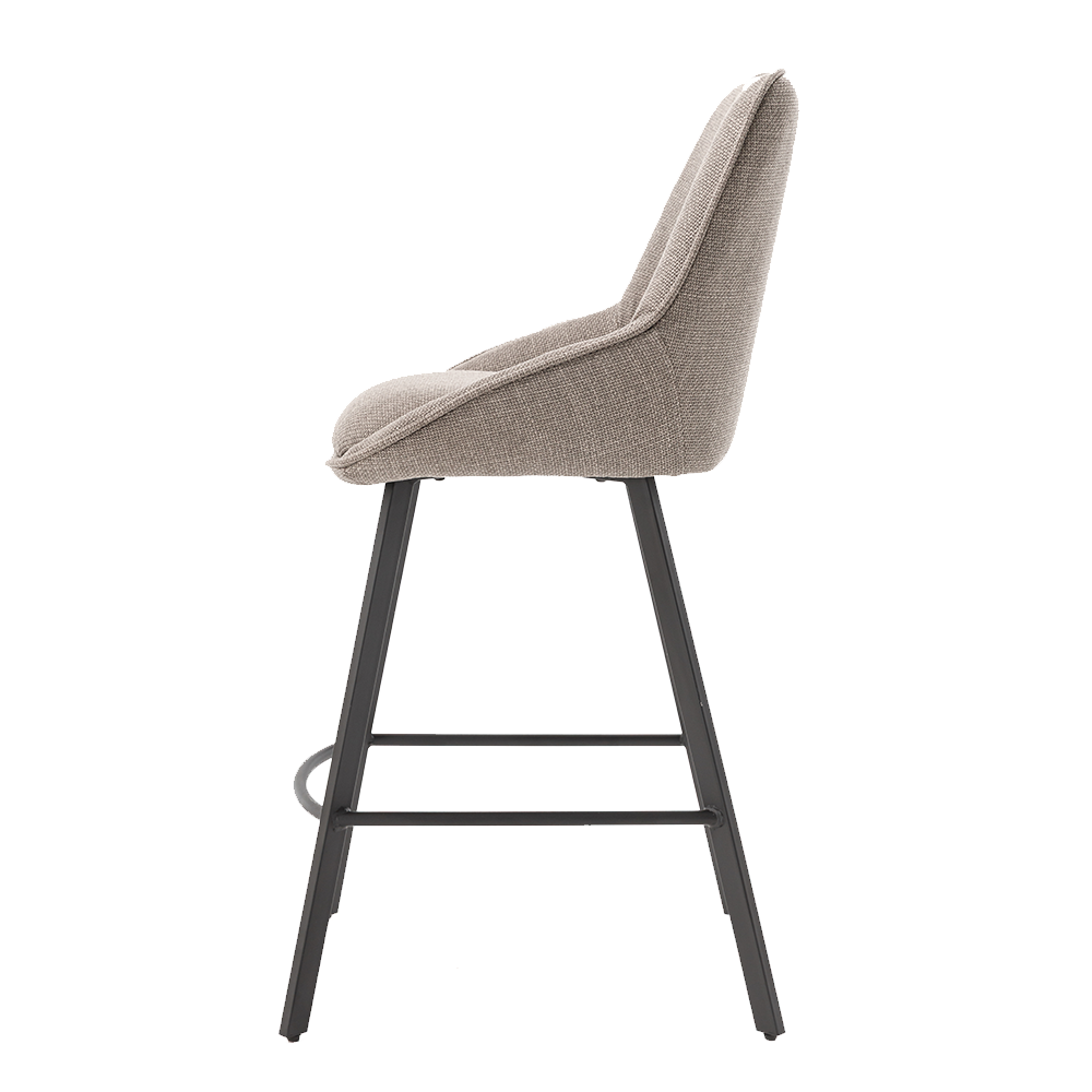 zijkant Tower Living barstoel Borgo beige-grijs
