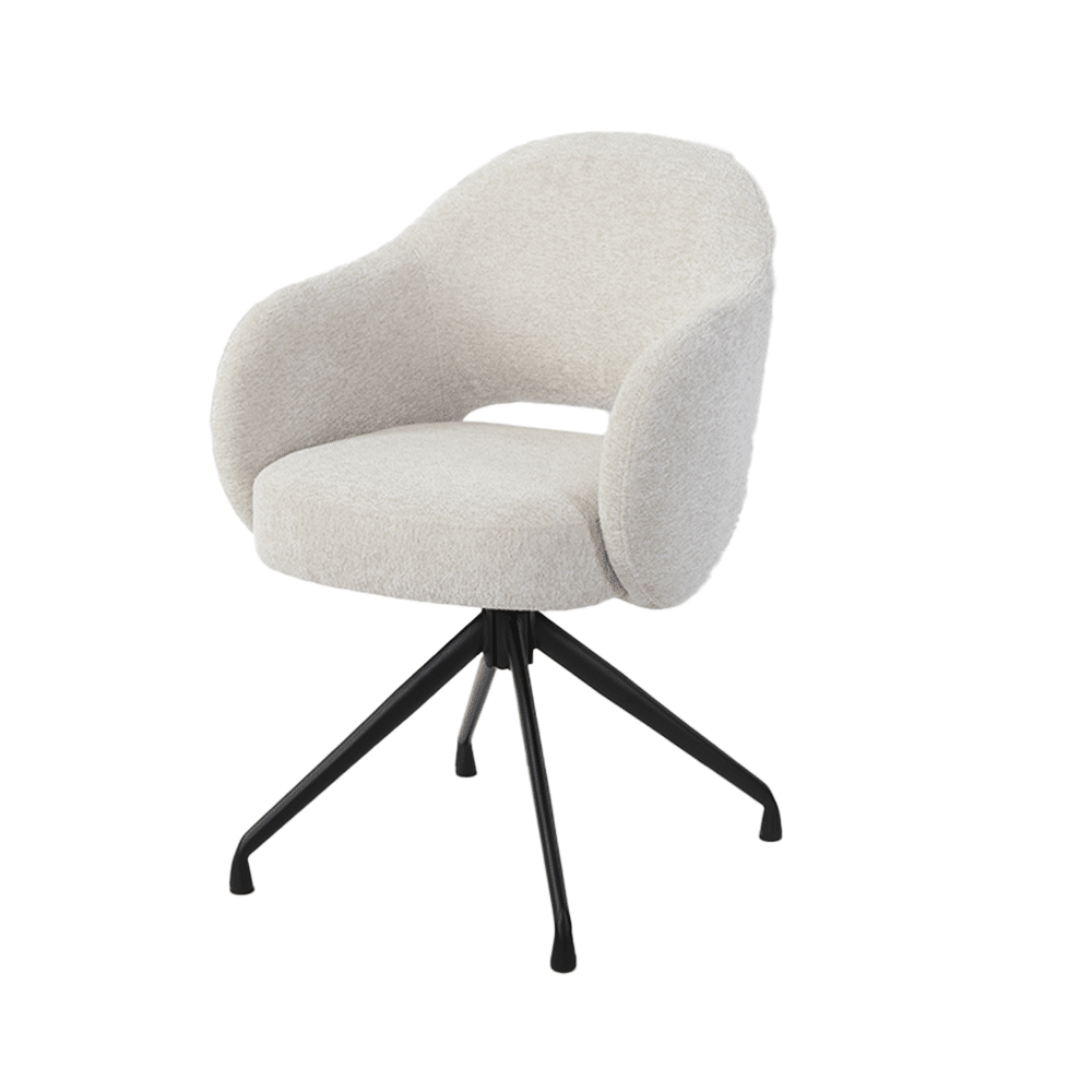 Tower Living eetkamerstoel Porto draaibaar met arm sand Tower Living eetkamerstoel Porto draaibaar met arm sand