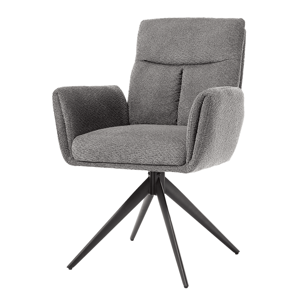 Tower Living eetkamerstoel Varzo draaibaar met arm grijs Tower Living eetkamerstoel Varzo draaibaar met arm grijs
