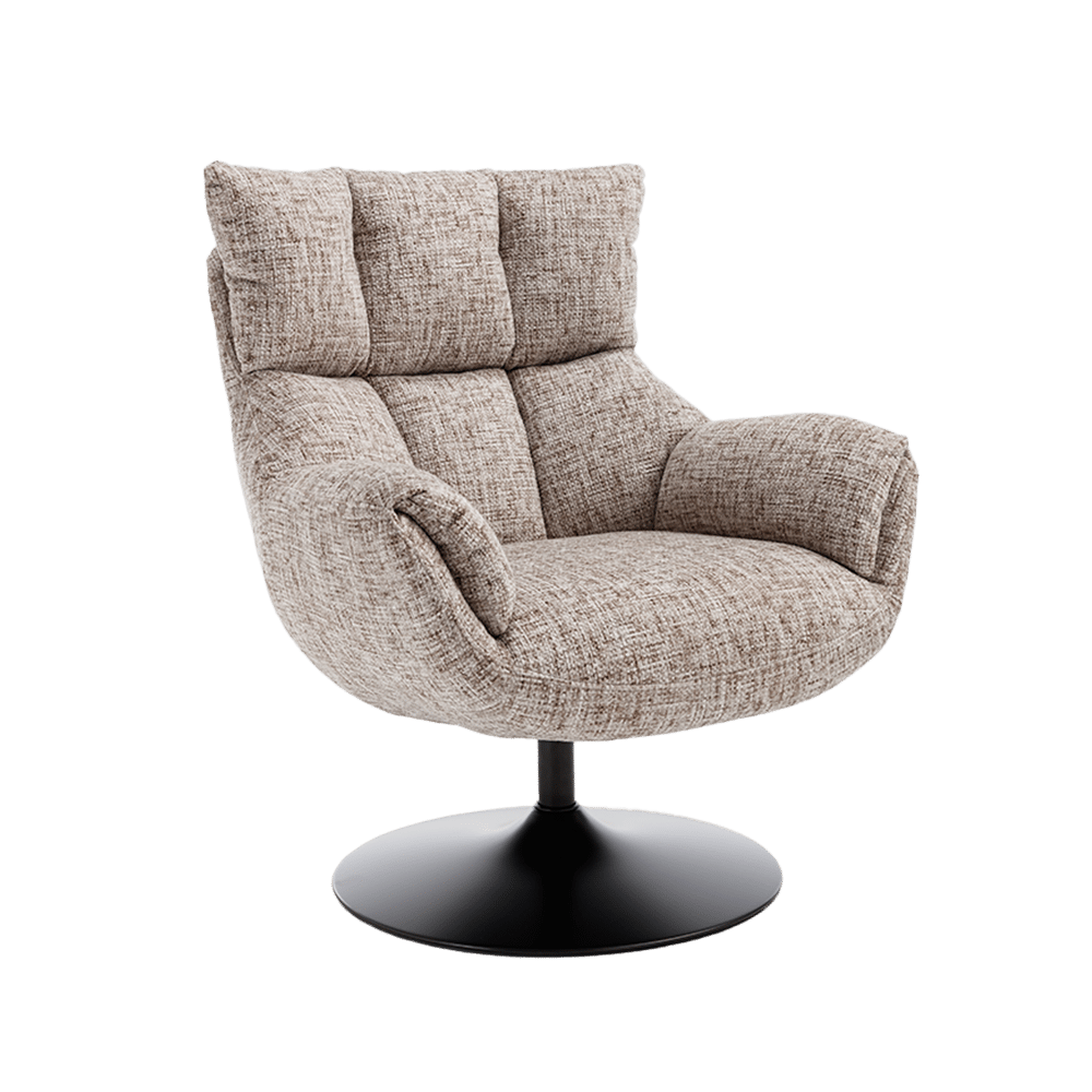 Tower Living fauteuil Force draaibaar beige-bruin