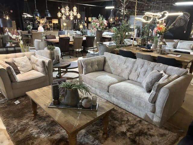 SHOWMODEL UrbanSofa 3 zitsbank en loveseat Fiore Kensingtone Nature