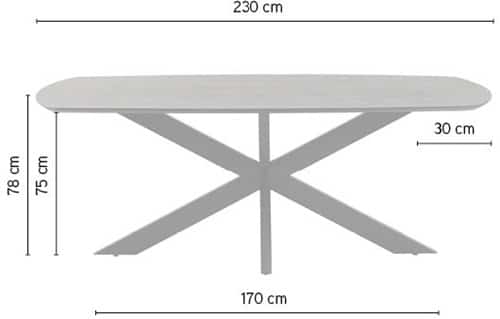 NijwieMySons eettafel deens ovaal 230x105x78 cm Acacia Black – Akagi Table Collection