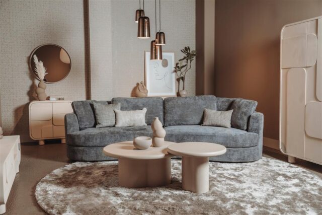 Tower Living bijzettafel Melzo 60x60x45 cm rond beige