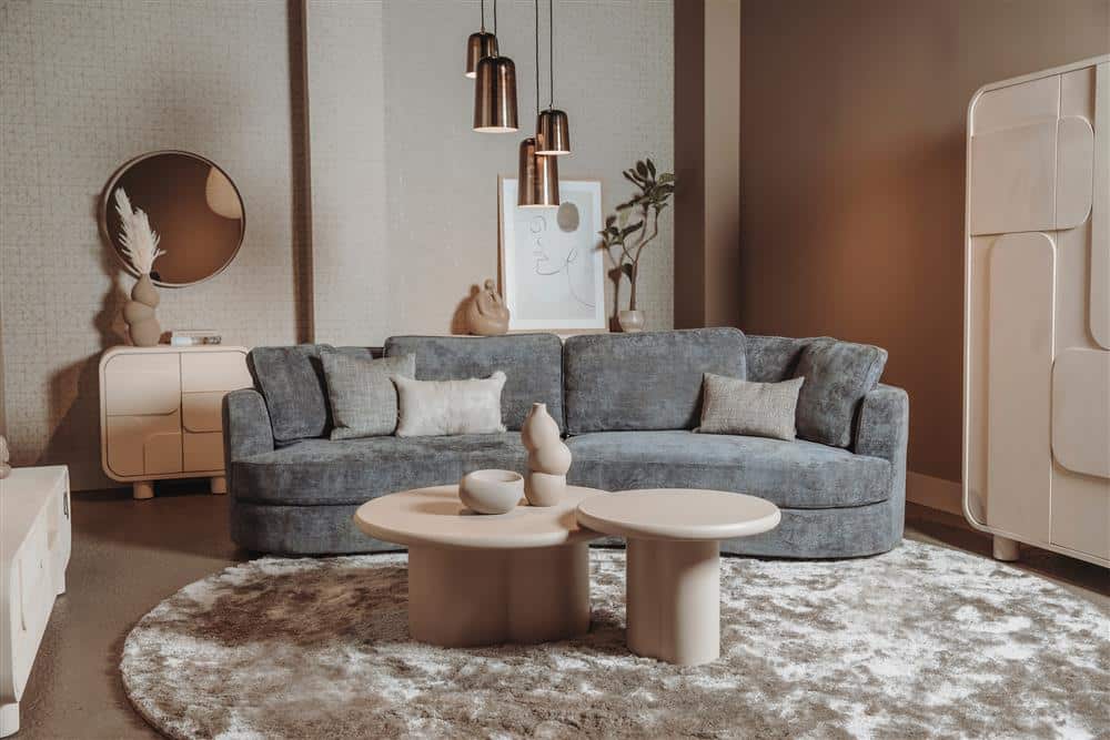 Tower Living bijzettafel Melzo 60x60x45 cm rond beige