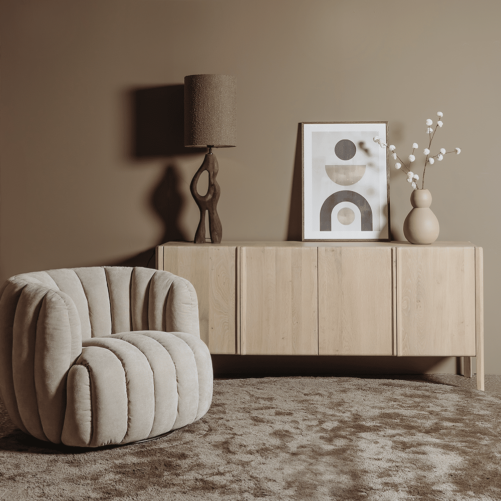 Tower Living dressoir Amalfi 200x42x90 cm white wash eiken