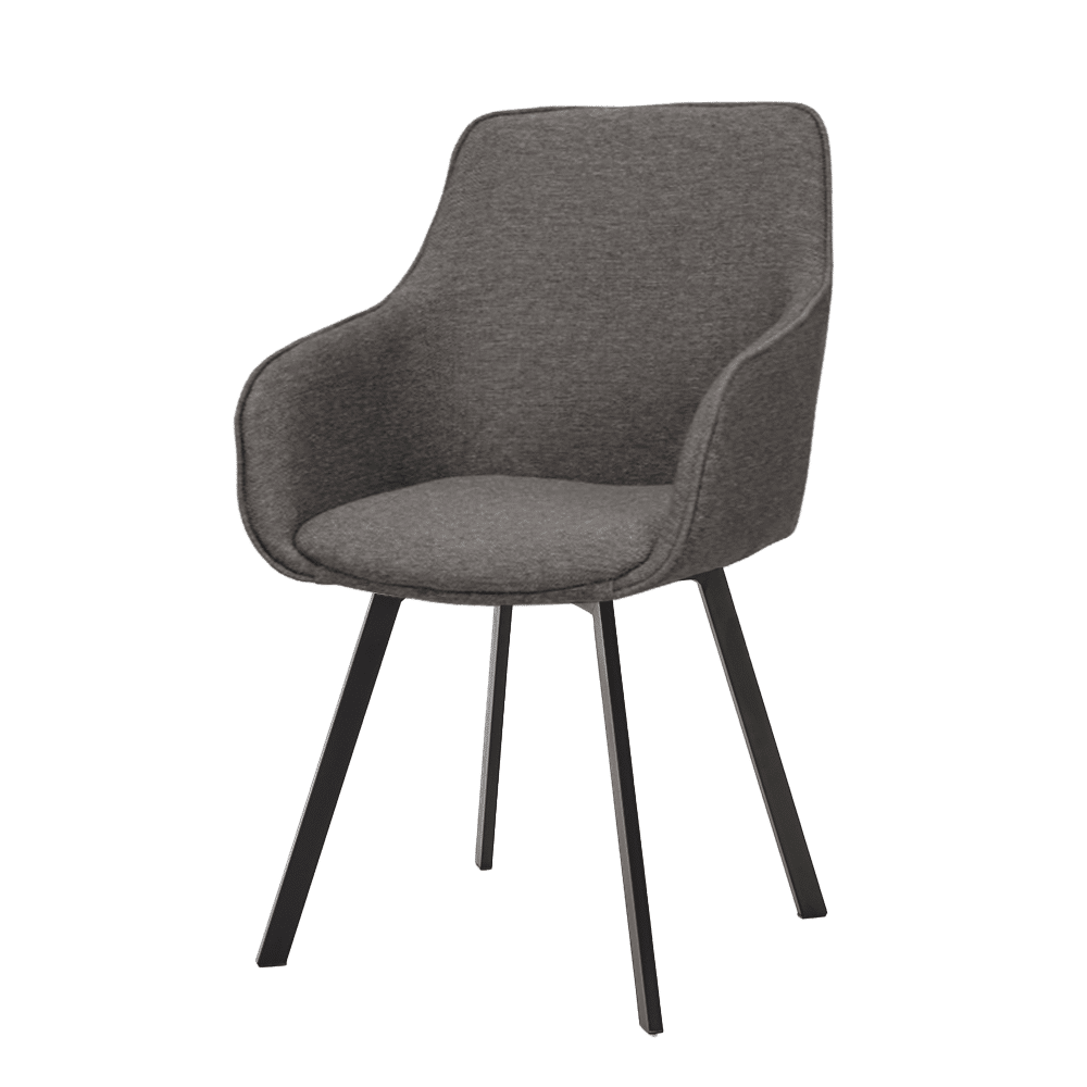 Tower Living eetkamerstoel Borgo draaibaar met arm antraciet Tower Living eetkamerstoel Borgo draaibaar met arm antraciet