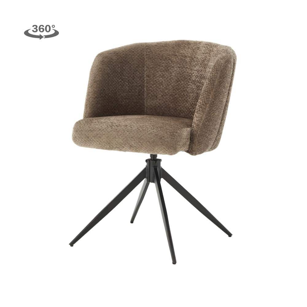 Tower Living eetkamerstoel Cuvio draaibaar met arm taupe Tower Living eetkamerstoel Cuvio draaibaar met arm taupe