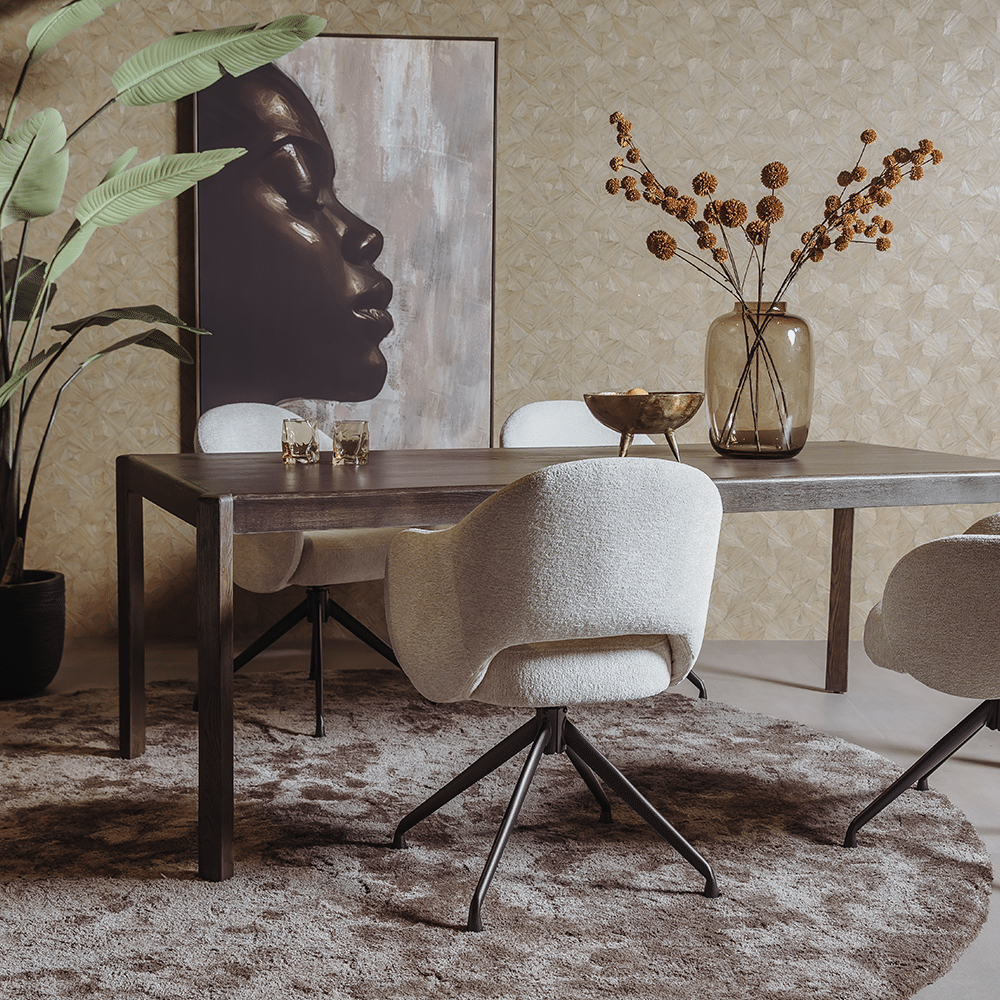 Tower Living eettafel Amalfi 180x90x77 cm donkerbruin eiken Tower Living eettafel Amalfi 180x90x77 cm donkerbruin eiken