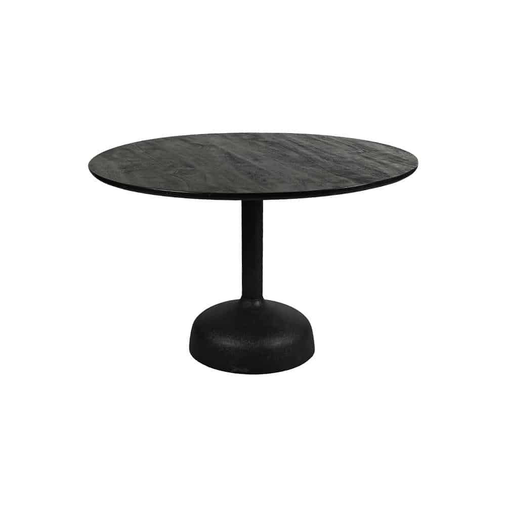 Tower Living Eettafel Elba 120 Cm Rond Mangohout Zwart Tower Living Eettafel Elba 120 Cm Rond Mangohout Zwart