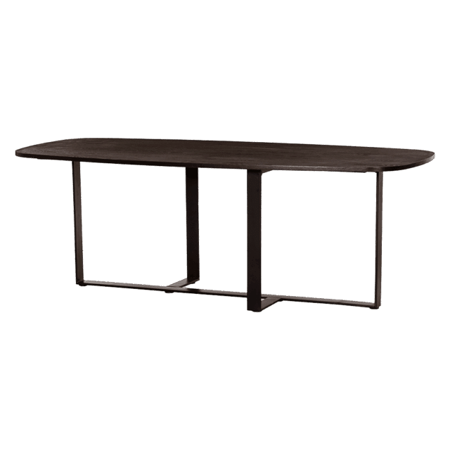 Tower Living eettafel Mincio 220x100x77 cm donkerbruin eiken