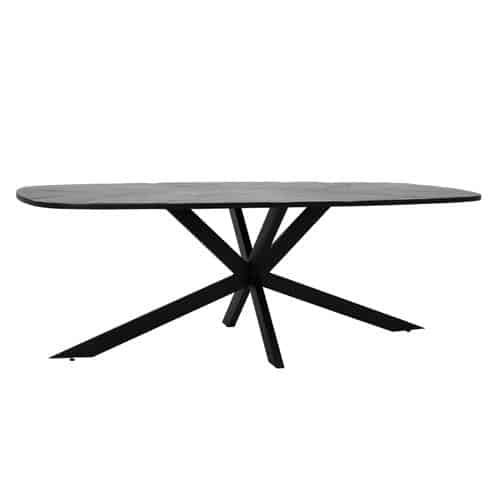 Tower Living eettafel Silvi 220x110x78 cm black mangohout