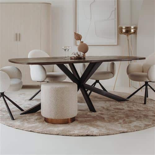 Tower Living eettafel Silvi 220x110x78 cm bruin mangohout