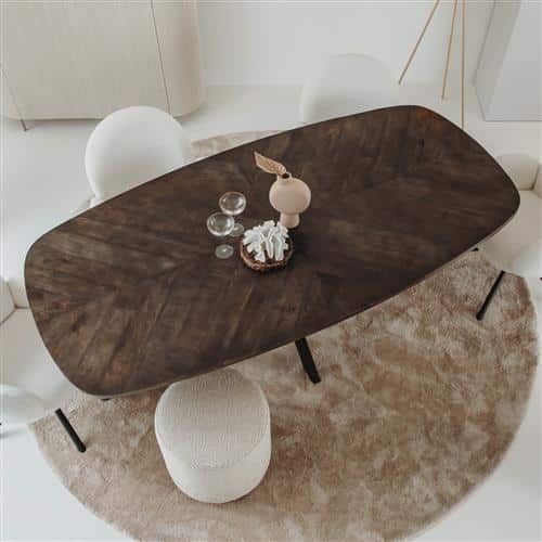 Tower Living eettafel Silvi 220x110x78 cm bruin mangohout