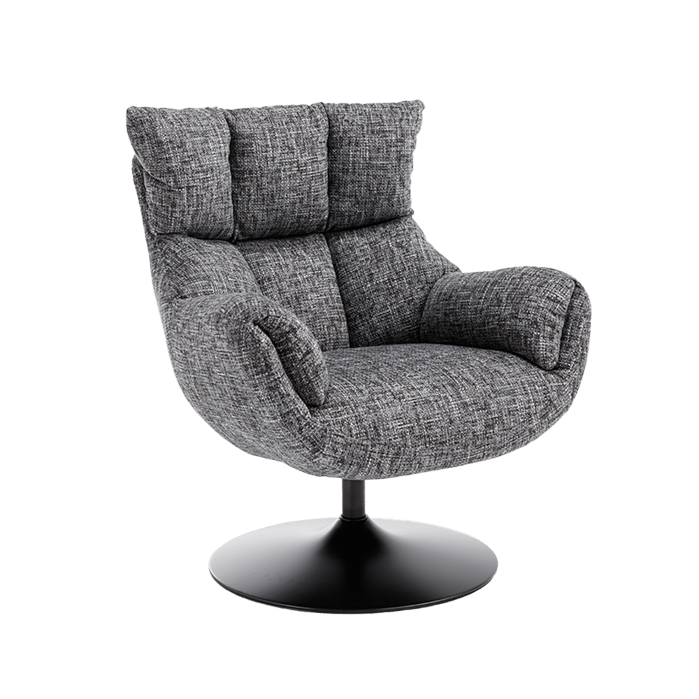 Tower Living fauteuil Force draaibaar grijs