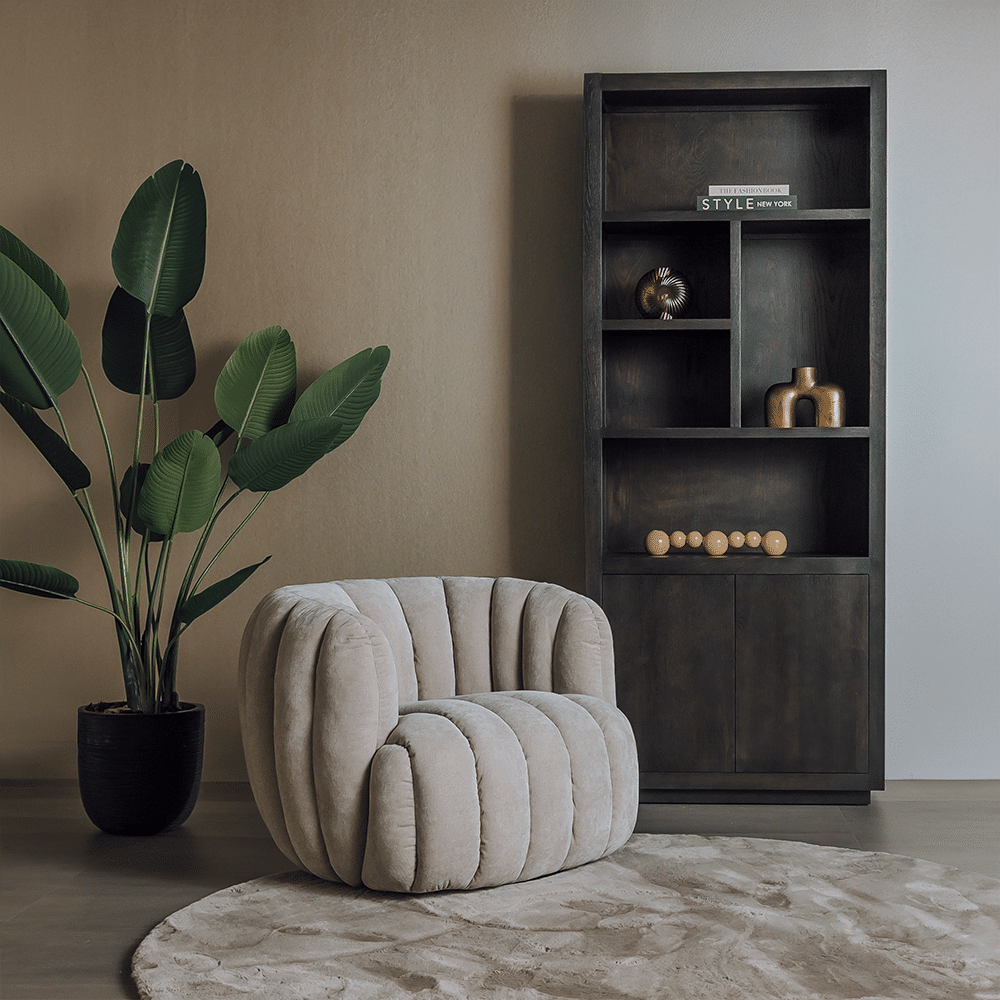 Tower Living fauteuil Verdi draaibaar beige