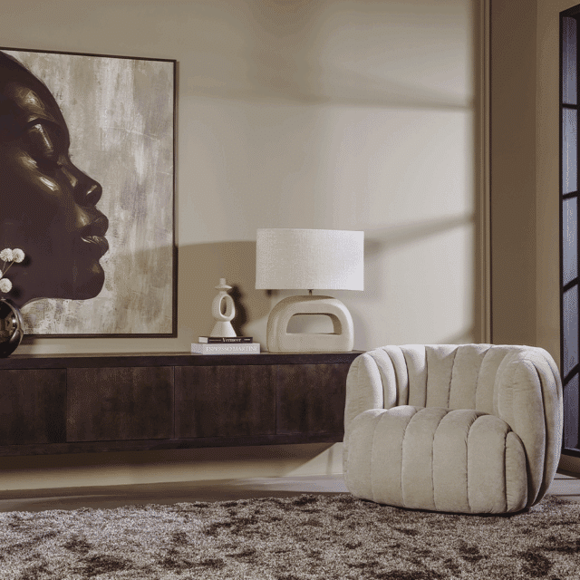 Tower Living fauteuil Verdi draaibaar beige