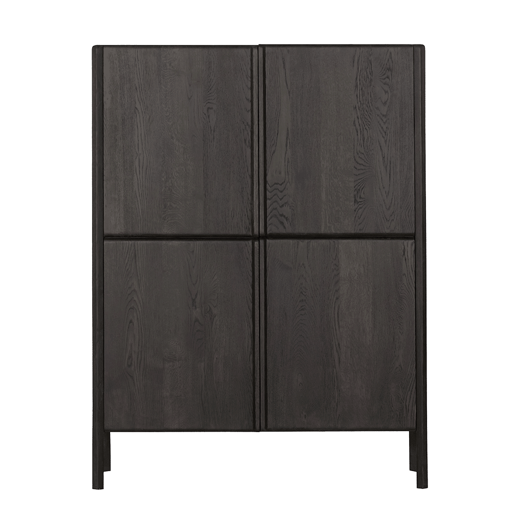 Tower Living opbergkast Amalfi 120x42x160 cm donkerbruin eiken