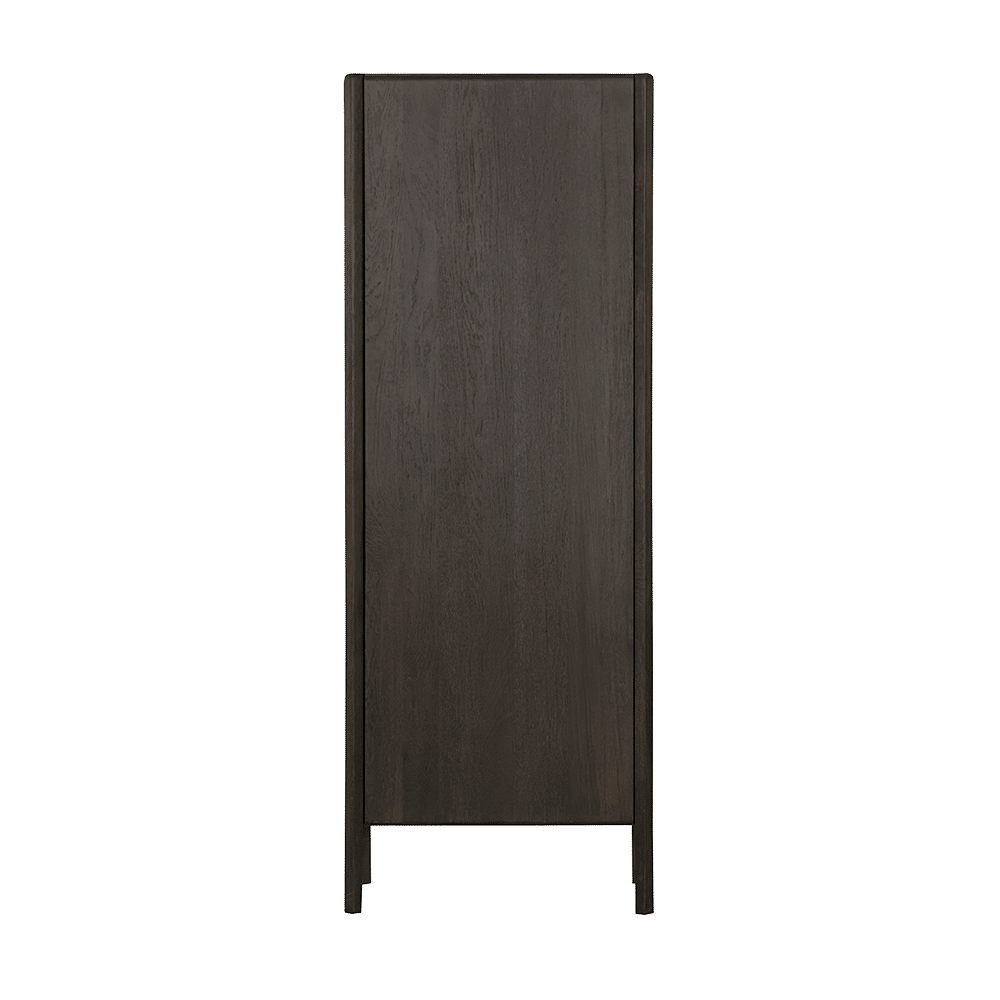 Tower Living opbergkast Amalfi 70x42x190 cm donkerbruin eiken