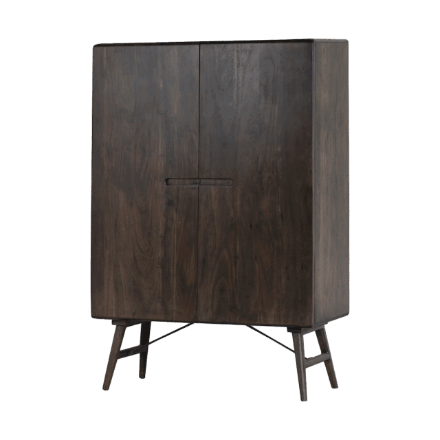 Tower Living opbergkast Aura 100x40x150 cm donkerbruin acacia